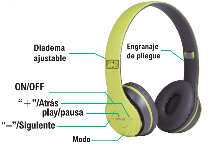 Auriculares Plegables con Diadema